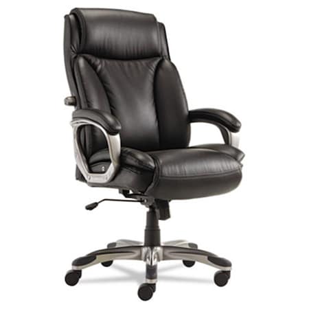 Veon Series Executive High-Back Leather Chair- With Coil Spring Cushioning- Black